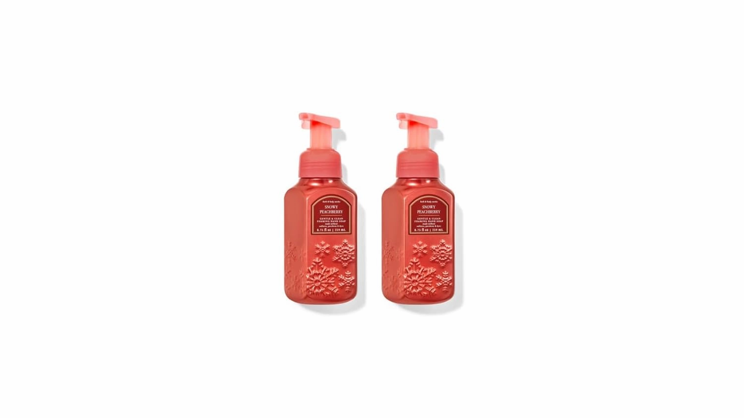 Bath & Body Snowy Peach Berry Gentle & Clean Foaming Hand Soap 8.75 fl. oz. 2-pack, Full Size (Packaging May Vary)