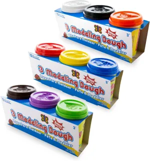 BAZIC Modeling Clay 3 Color, Assorted Colors Light Dough Art Craft, Non Toxic Gift for Artist Kids Toddler Boys Girls (15oz/Pack), 3-Pack