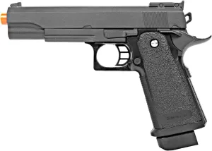 BBTac Airsoft Pistol 1911 G6 Airsoft Gun Spring Powered 300 FPS, Metal Alloy Construction