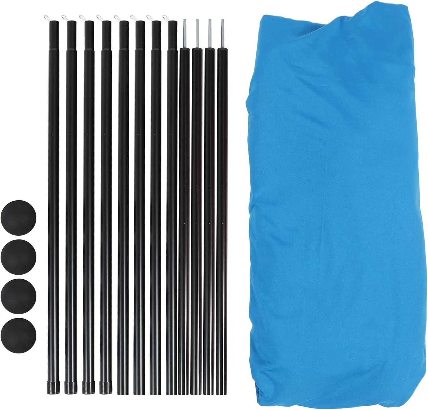 Beach Tent, Stable Quick Setup Pop Up Beach Shade Sun Shelter 4 Poles for Picnics