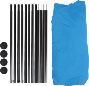 Beach Tent, Stable Quick Setup Pop Up Beach Shade Sun Shelter 4 Poles for Picnics