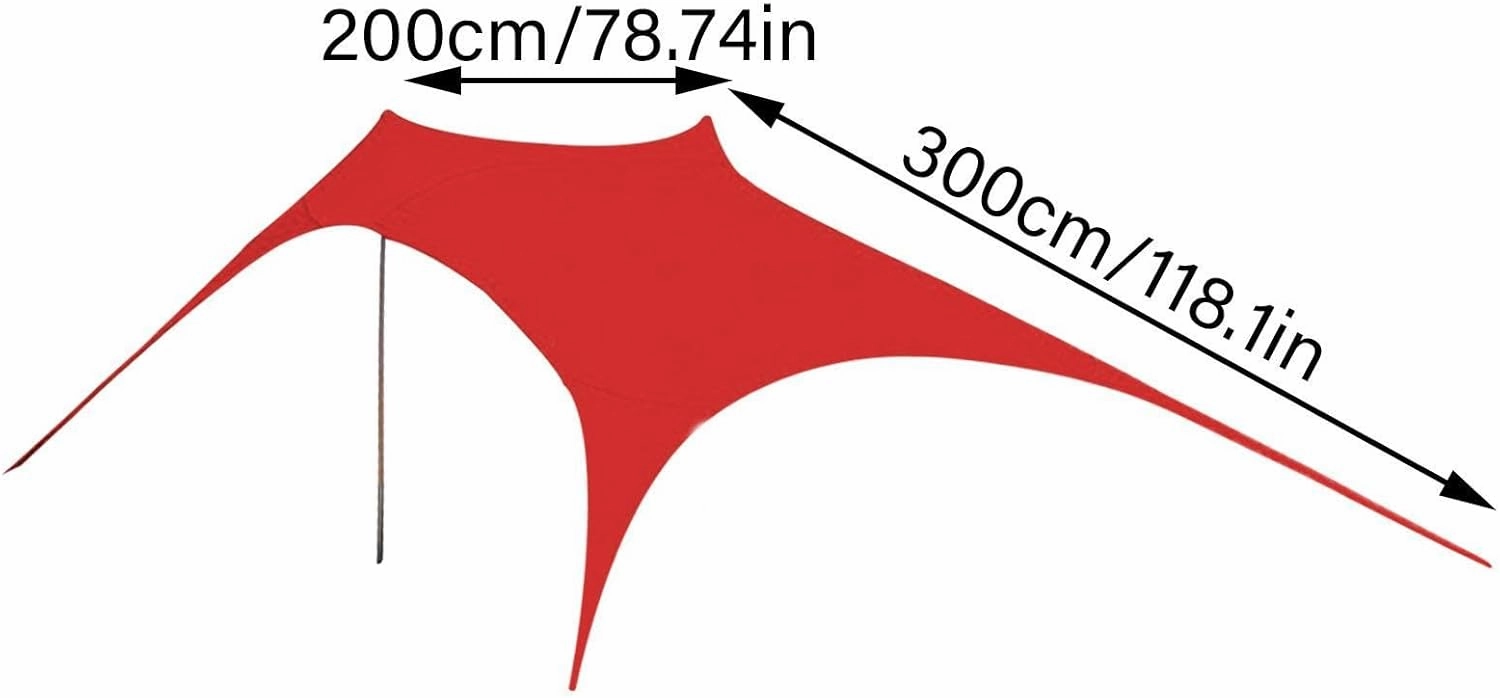 Beach Tent - Beach Canopy UPF50  | Beach Canopy Tent Sun Shade with 4 Aluminum Poles | Outdoor Beach Tent Sun Shelter for Camping Trips, Fishing, Backyard Fun Or Picnics