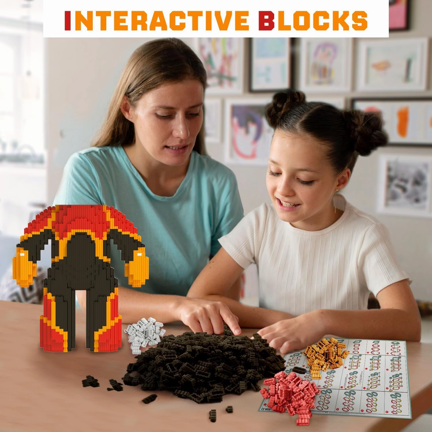 Bear Building Blocks (4500PCS) | 700% Bear Display Model | Micro 3D Animal Building Blocks | Fluorescence Design for Adults & Kids | Idea for Home & Office Decor |3D Instruction