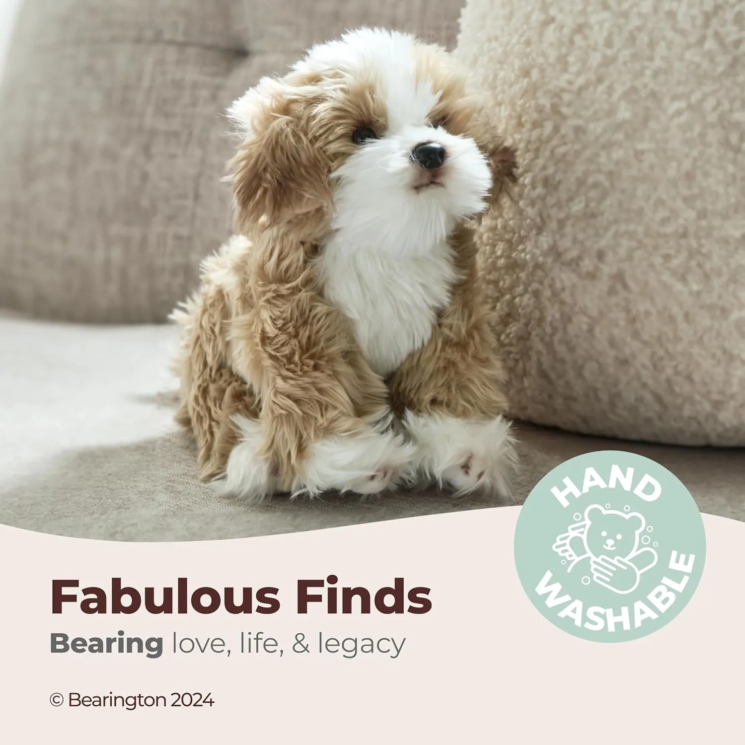 Bearington Murphy The Maltipoo Stuffed Animal, 13 Inch Stuffed Dog Plush