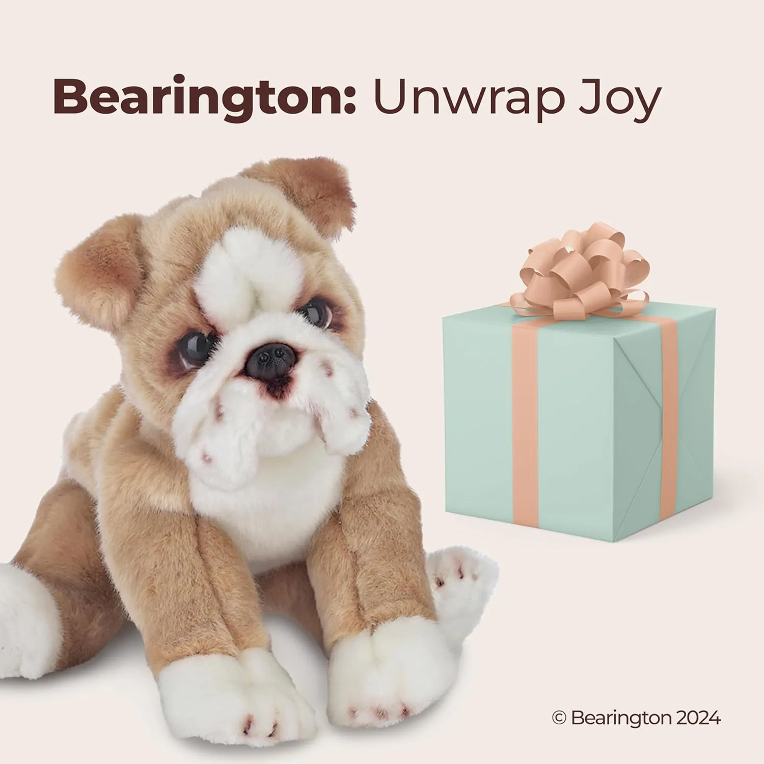 Bearington Tug The English Bulldog Plush, 13 Inch Dog Stuffed Animal