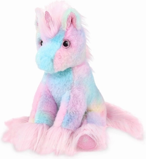 Bearington Glisten 12" Rainbow Unicorn Plushie - Soft Stuffed Animal Toy for Girls - Cuddly Plush & Big Stuffy - Rainbow Stuffed Unicorn & Girls Toy