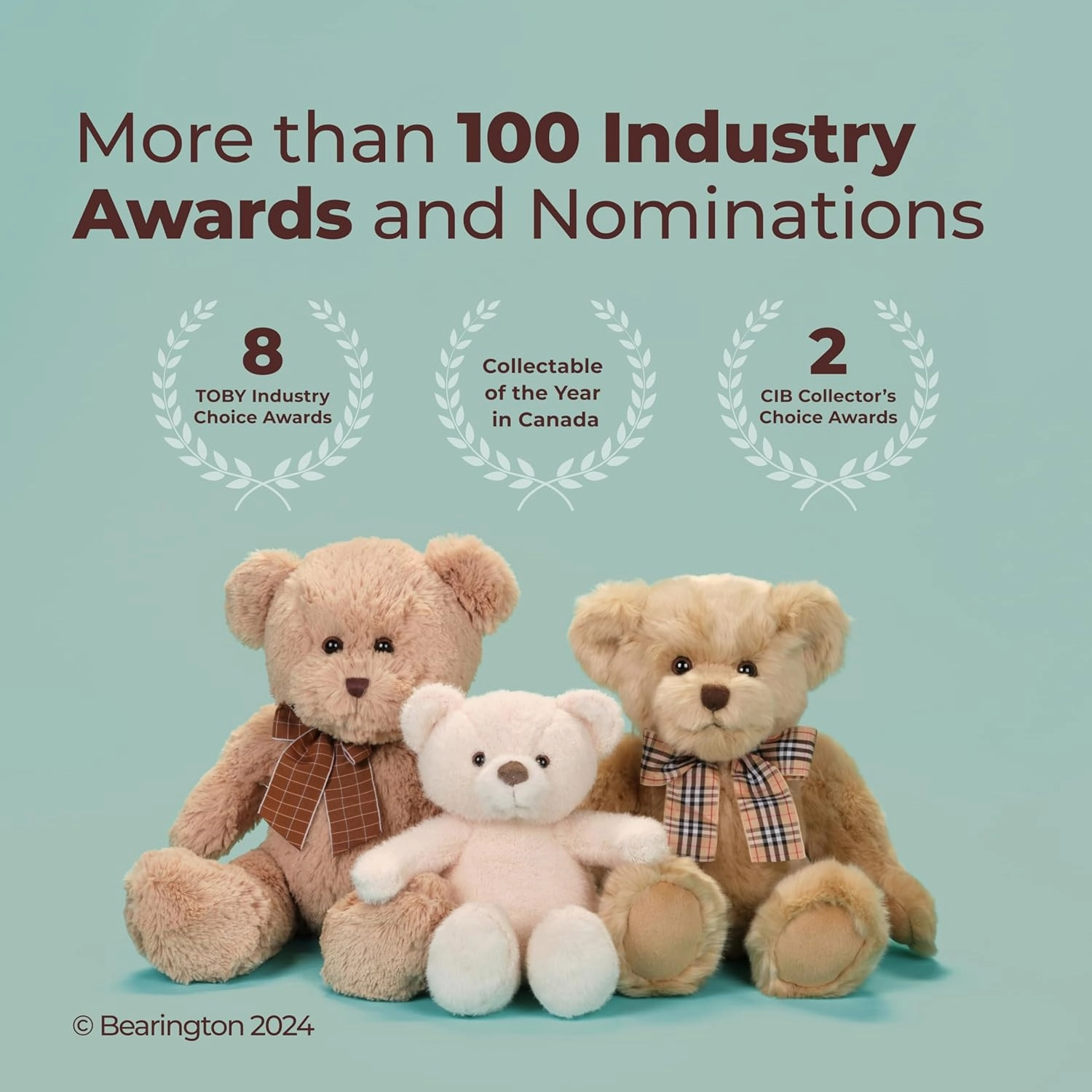 Bearington Lil' Grizby The Brown Grizzly Teddy Bear Plush, 7 Inch Bear Stuffed Animal - Hugs and Cuddles Plush Animal Toy