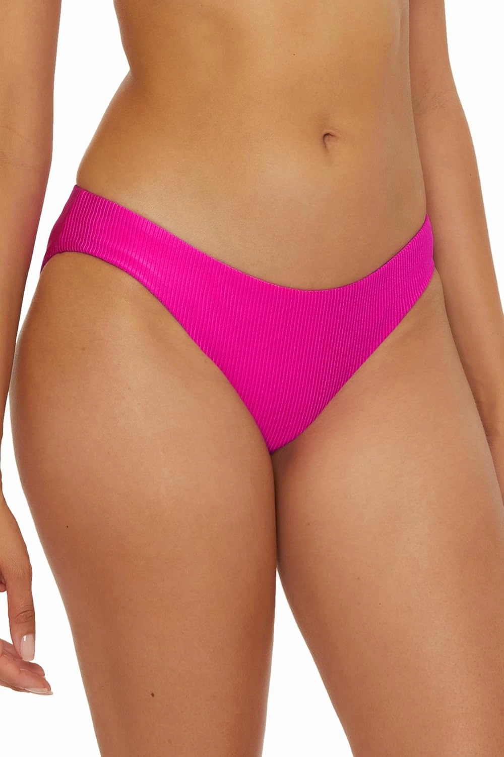 BECCA Women's Monte Carlo Shirred Hipster Bikini Bottom, Cheeky Coverage, Swimwear Separates