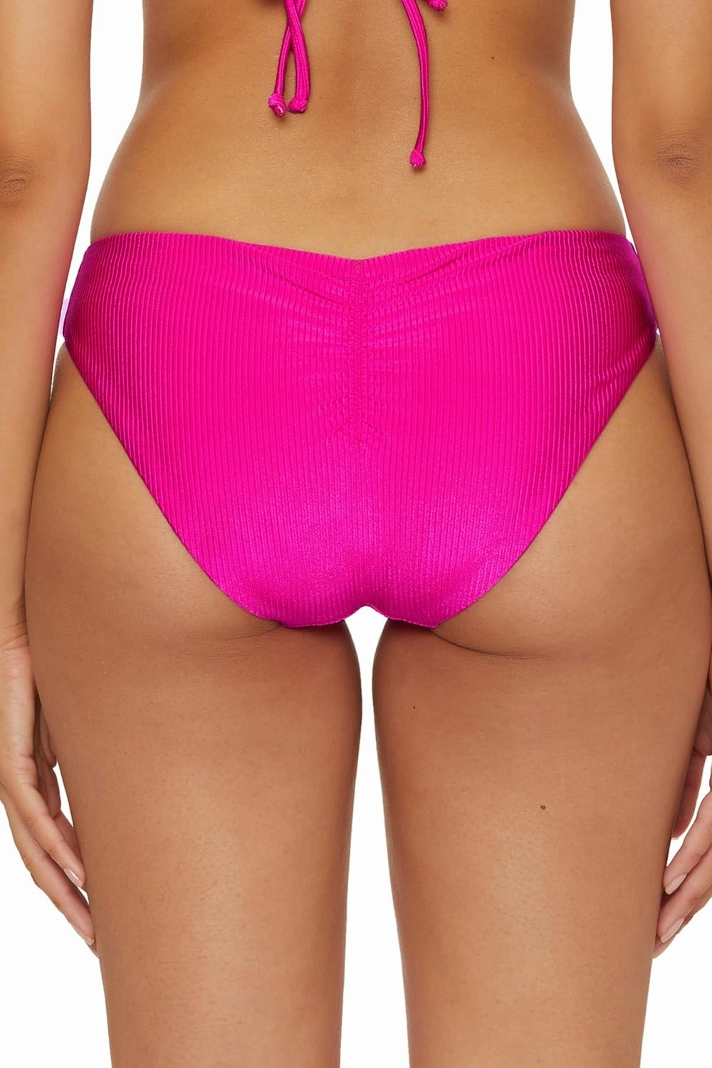 BECCA Women's Monte Carlo Shirred Hipster Bikini Bottom, Cheeky Coverage, Swimwear Separates