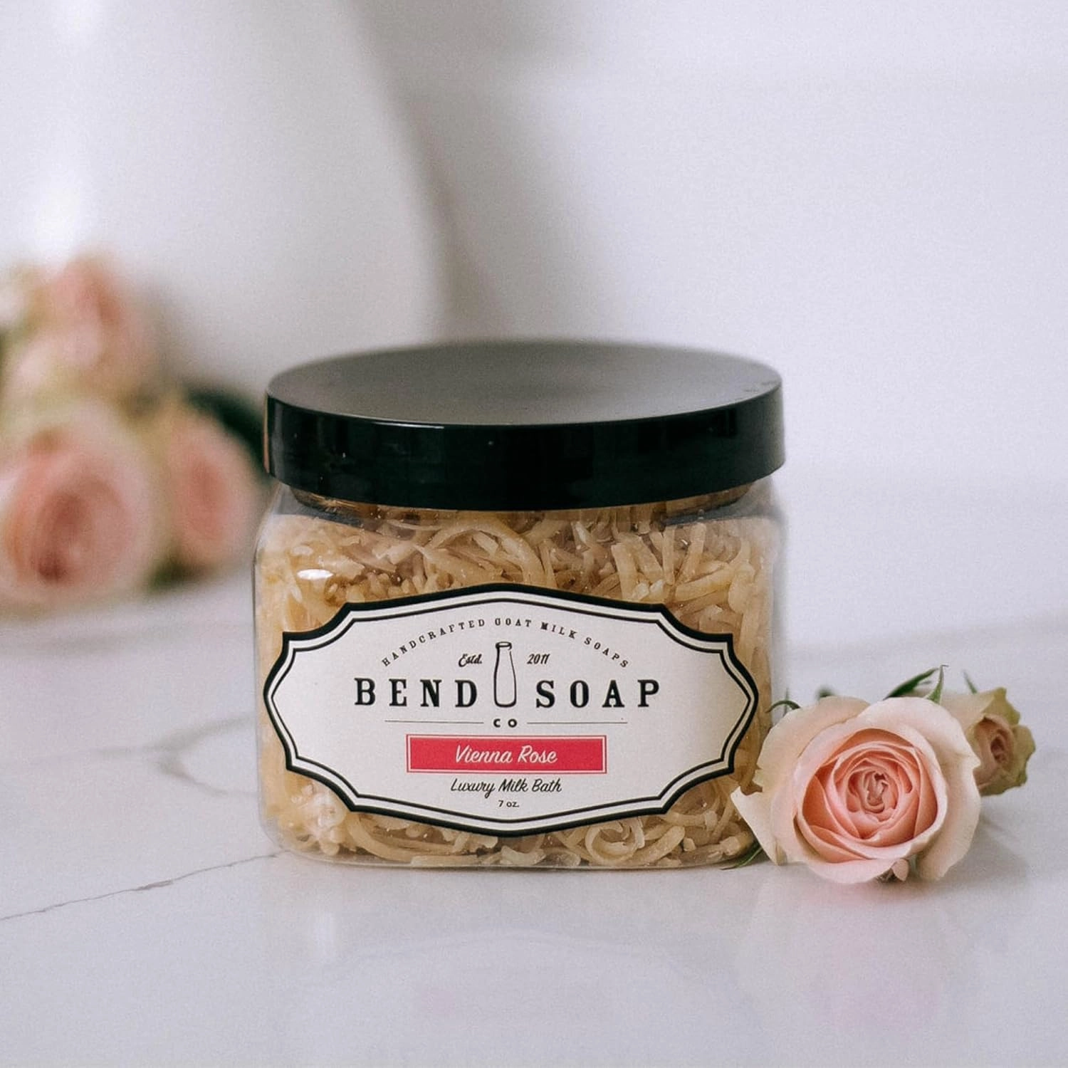 Bend Soap Company Milk Bath, 100% Natural Ingredients, Gentle Cleanser, Hydrates Moisturize and Softens The Skin, Handcrafted Goat Milk Soap, Essential Oil, 2 lbs - Vienna Rose
