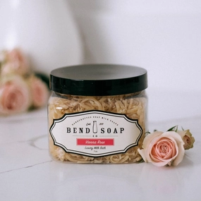 Bend Soap Company Milk Bath, 100% Natural Ingredients, Gentle Cleanser, Hydrates Moisturize and Softens The Skin, Handcrafted Goat Milk Soap, Essential Oil, 2 lbs - Vienna Rose
