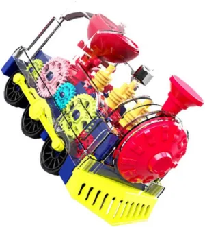 BESPORTBLE Safe Electric Train Model Transparent Gears Train Plaything for Toddlers Without Batteries