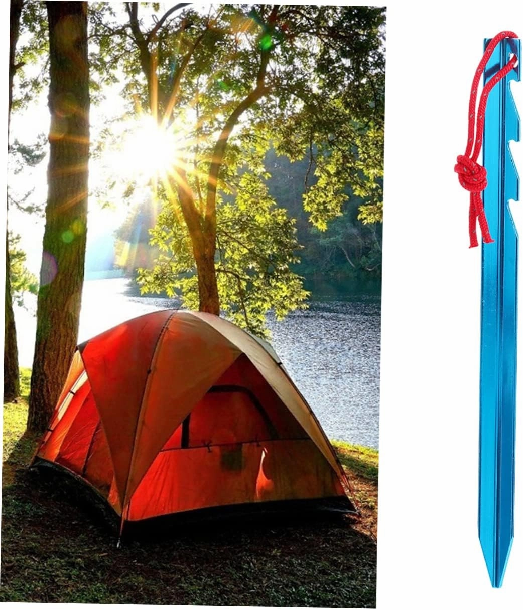 BESPORTBLE 2sets Heavy Duty Tent Stakes Camping Tent Pegs Aluminum Alloy Stakes 12pcs*2