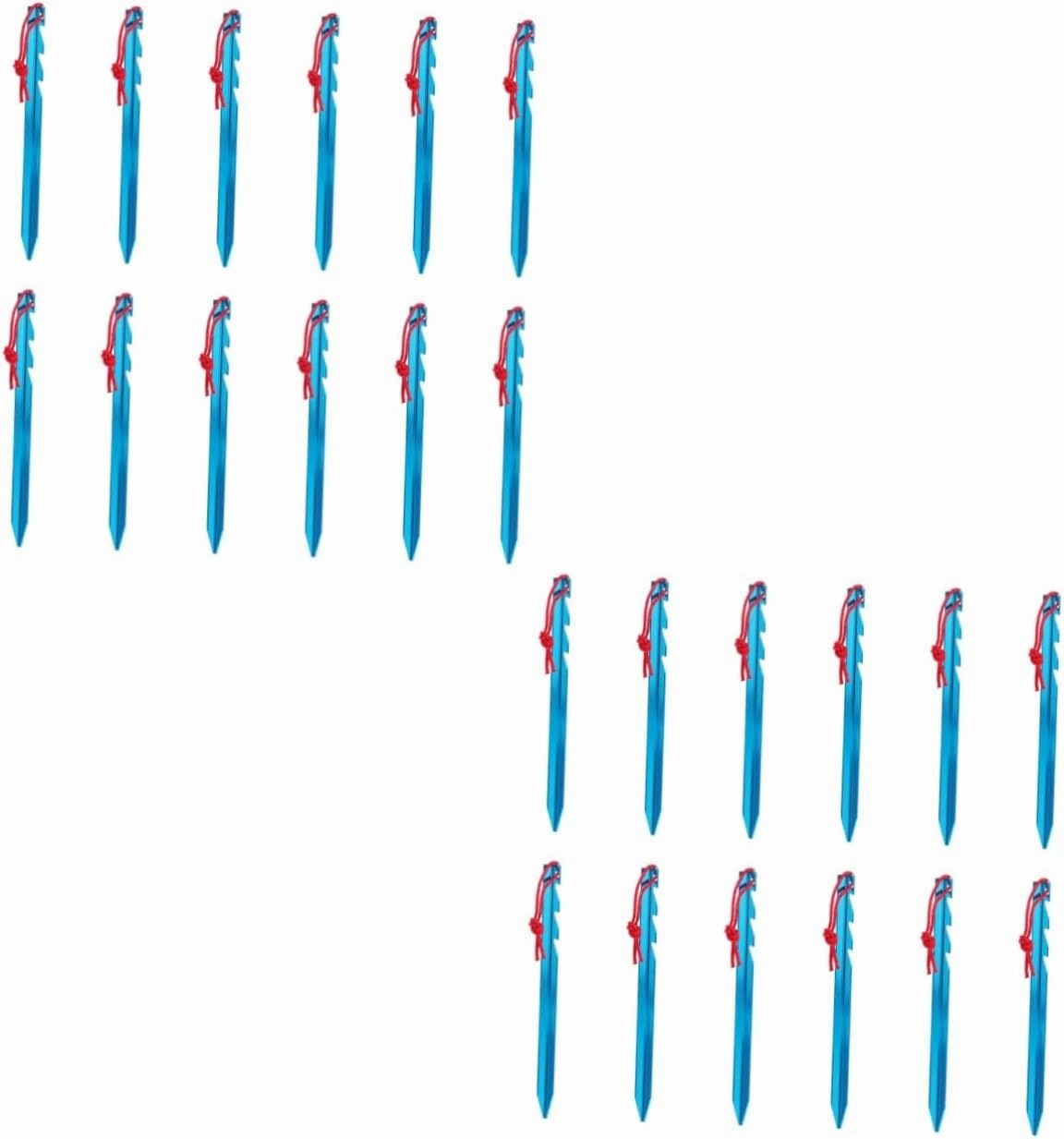 BESPORTBLE 2sets Heavy Duty Tent Stakes Camping Tent Pegs Aluminum Alloy Stakes 12pcs*2
