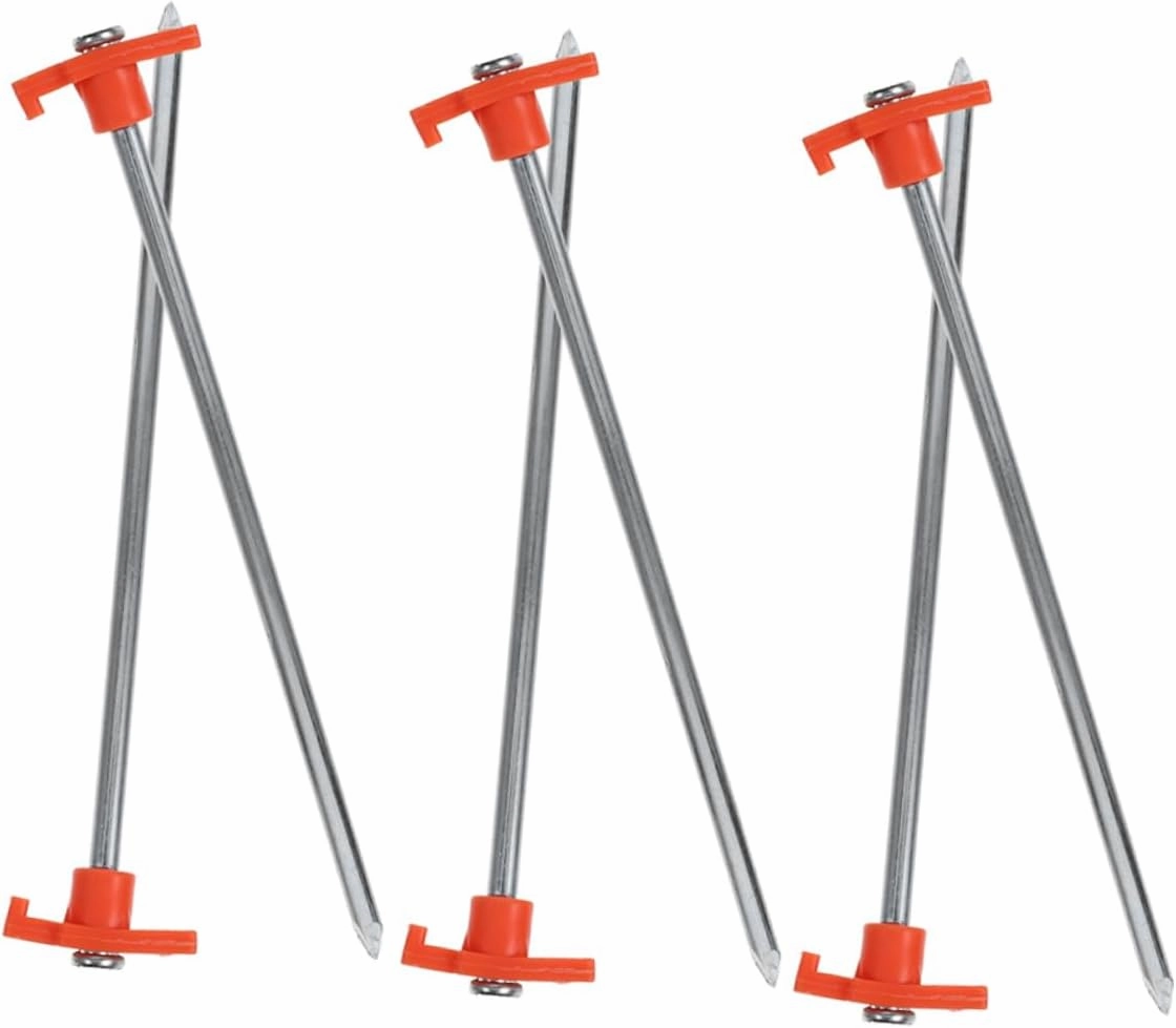 BESPORTBLE Tent Stakes 6 Pcs Heavy Duty Metal Stakes Tent Nails for Ground Outdoor Canopy Tarp Camping