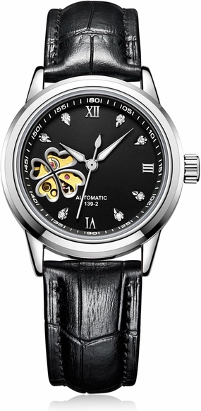 BESTKANG Automatic Watches for Women Tourbillon Waterproof Mechanical Watch Luxury Diamond Stainless Steel Wrist Watch