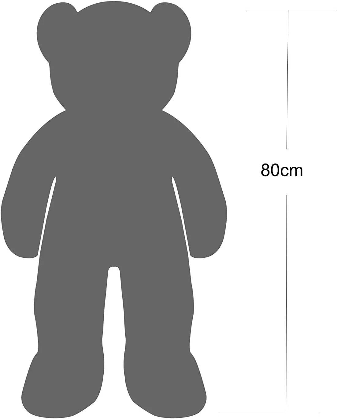 Big Teddy Bear Stuffed Animal 31.5 Inch Giant Large Plush Soft Toy with Love Heart for Kids Girlfriend Light Brown