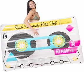 BigMouth Inc. Giant Retro Pool Float, Blow Up Pool Raft, Over 5 Feet Long, Durable Inflatable Summer Party Water Toy