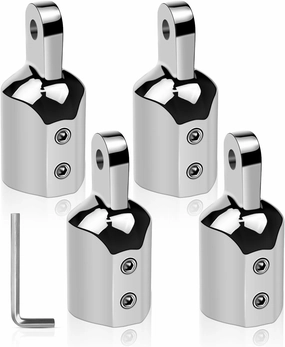 Bimini Top Cap Fittings Eye End Caps Stainless Steel 316 External Round Tubing Boat Canopy Hardware Pop Metal Cap with L Shape Hex Key