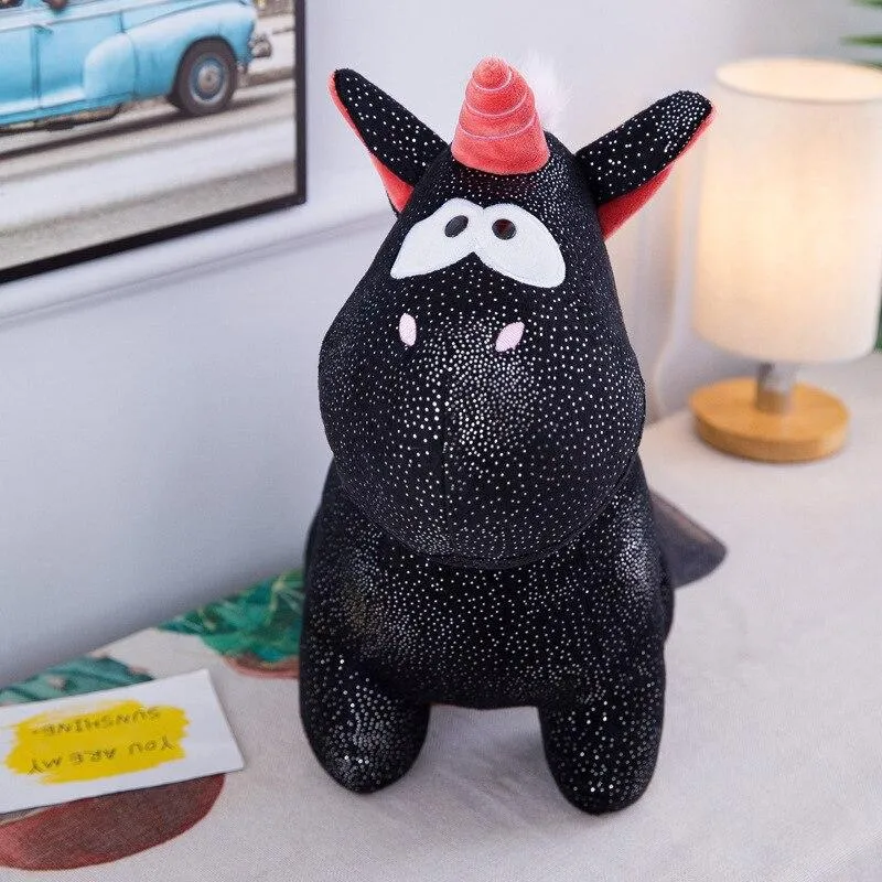 Black Unicorn Plush