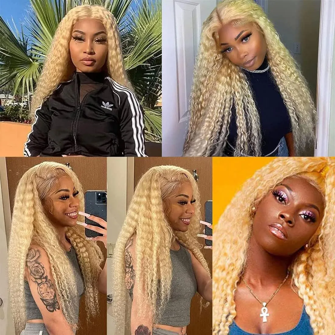 Blonde 613 Human Hair Bundles 16 18 20 Inch Jerry Curly Bundles Human Hair Unprocessed Brazilian Virgin Hair Quick Weave for Black Women