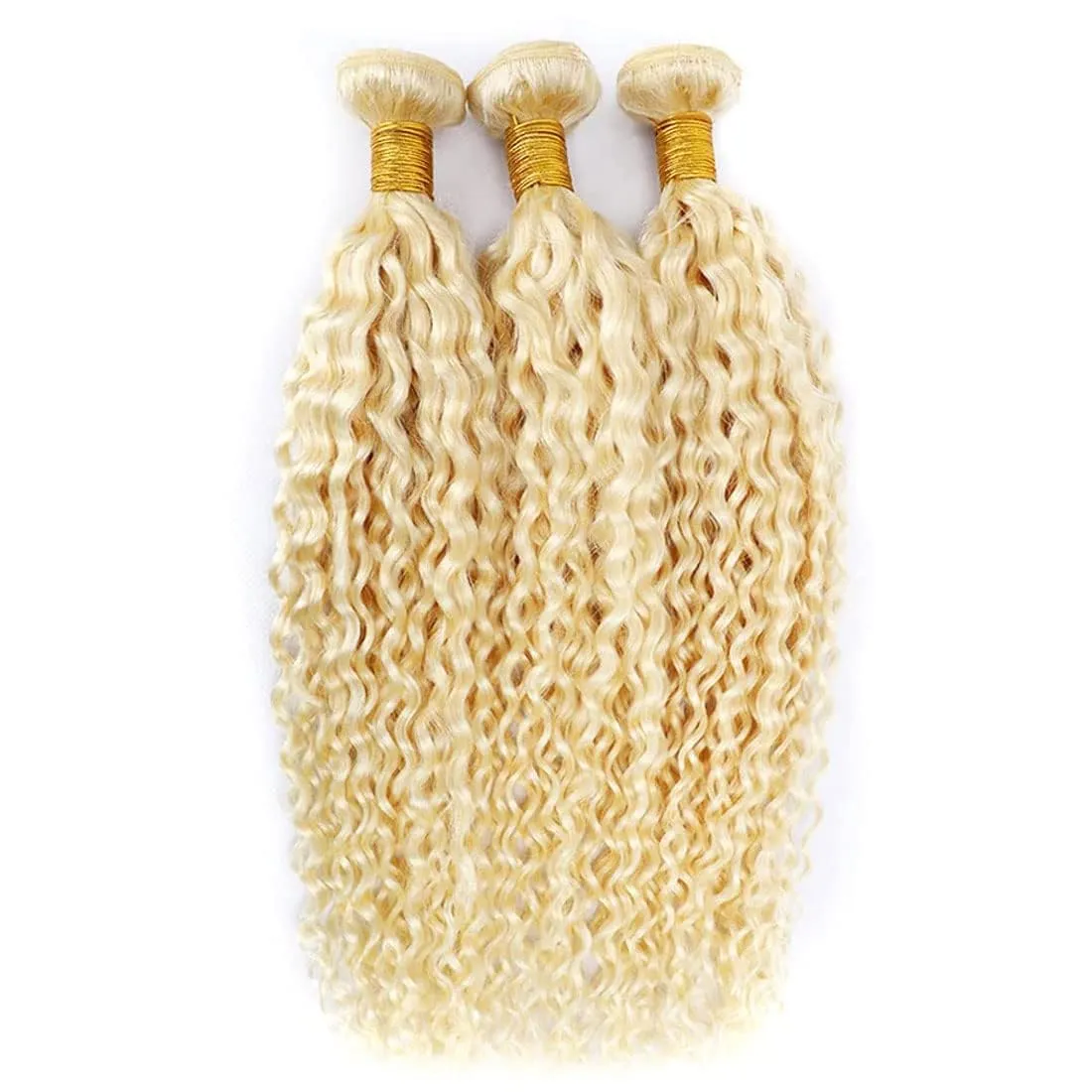 Blonde 613 Human Hair Bundles 16 18 20 Inch Jerry Curly Bundles Human Hair Unprocessed Brazilian Virgin Hair Quick Weave for Black Women