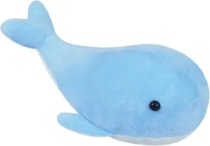 Blue Plush Whale Stuffed Animal Toy, Soft Cuddly Plushie Hugger Toy for Boys & Girls, Gifts for Kids or Girlfriend, 10 Inches