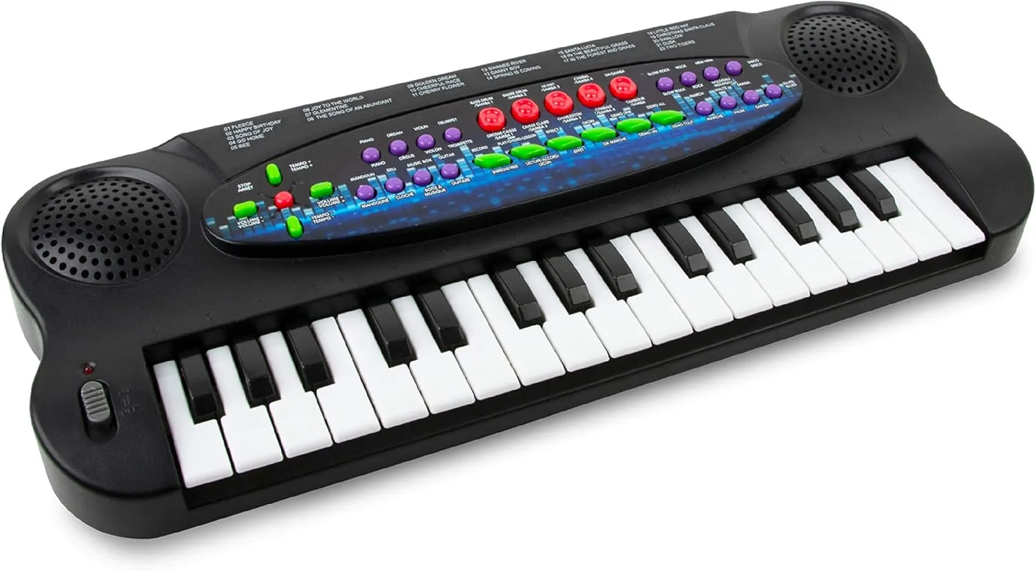 Boley Electronic Toy Keyboard for Kids - 22 Demo Songs Mini Piano for Boys and Girls - Musical Instrument with Realistic Keys, Tone, Bass, Percussion - Child Safe - Ages 3 and Up