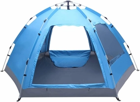 Bonnlo 3-4 Person Automatic Family Tent Easy Setup, Instant Pop Up Shelter with Carrying Bag, Anti-UV Protection Waterproof for Camping Hiking Travel Outdoor Activities