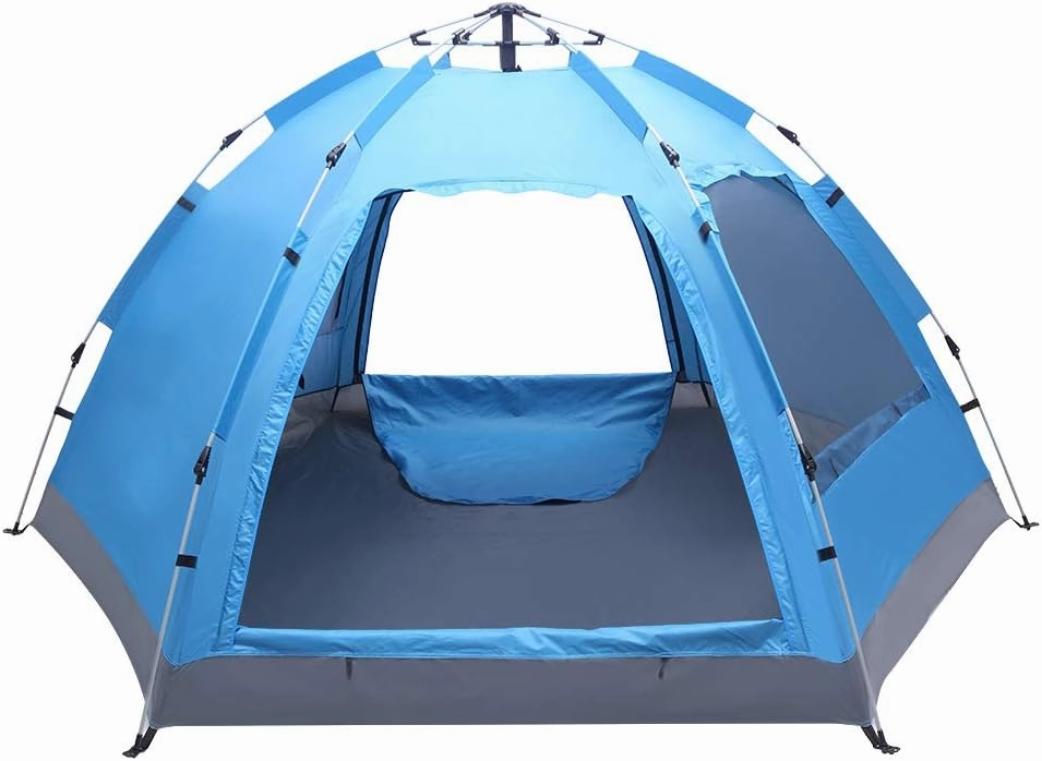 Bonnlo 3-4 Person Automatic Family Tent Easy Setup, Instant Pop Up Shelter with Carrying Bag, Anti-UV Protection Waterproof for Camping Hiking Travel Outdoor Activities