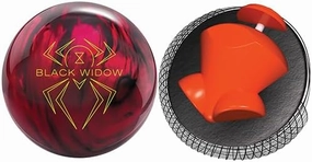 Bowlerstore Products Hammer PRE-DRILLED Black Widow 2.0 Hybrid Bowling Ball- Red/Black 16lbs