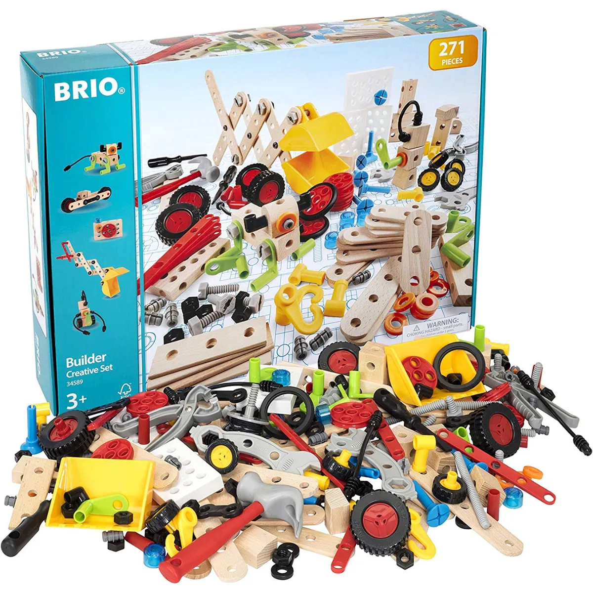 BRIO Builder Creative Set 271 Pieces Building Kit Large Set Motor Skills Developmental Toys for Kids Best Seller 3yrs  (Bulky item)