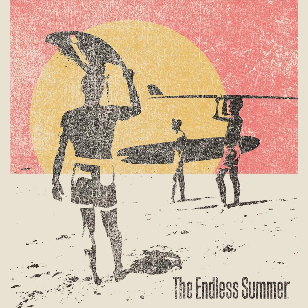 Bruce Brown Films The Endless Summer Surfers Adult Natural Short Sleeve T Shirt Vintage Style Graphic Tee