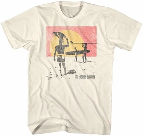 Bruce Brown Films The Endless Summer Surfers Adult Natural Short Sleeve T Shirt Vintage Style Graphic Tee