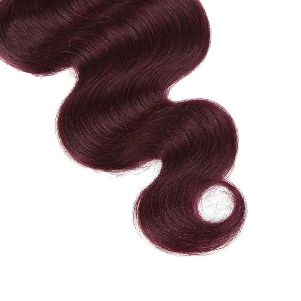 Burgundy 99J Human Hair Bundles 16 18 20 Inch Body Wave Bundles Human Hair Unprocessed Brazilian Virgin Hair Quick Weave for Black Women