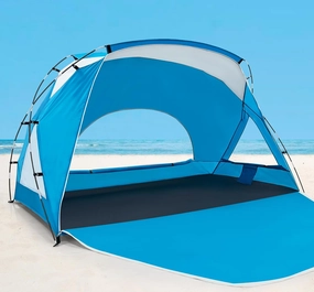Calen Beach Tent,Beach Canopy Shade Tent with UPF50 UV Protection for 3/4-4/5-6/8 Person, Waterproof Portable Easy Setup Beach Sun Shelter Tent for Outdoor Adventures,Camping,Picnics with Carrying Bag