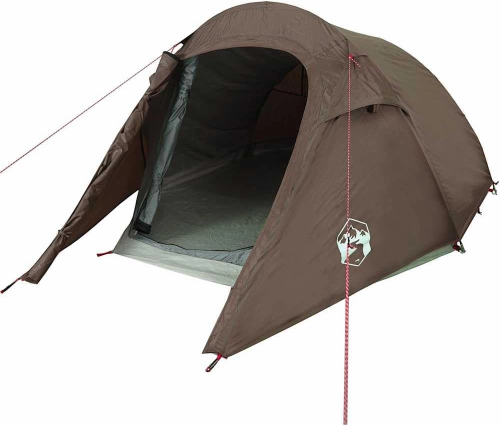 Camping Tent Tunnel 3-Person Olive Green Waterproof vidaXL vidaXL