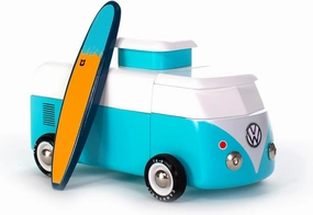 Candylab Toys - Americana Collection - VW Beach Bus Ocean - Premium Handcrafted Wooden Car Toy