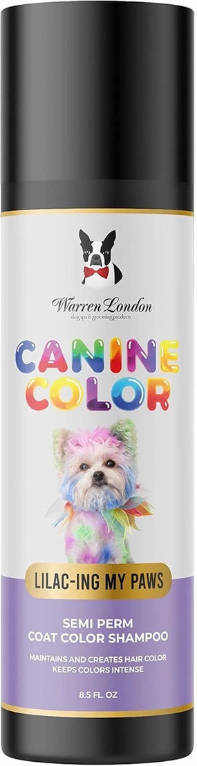 Canine Color Semi Perm Coat Color Shampoo for Dogs by Warren London | A Longer Lasting Option to Dog Hair Dye Temporary Coloring | Wash-in Pet Safe Dye for Dogs, Horses, Rabbits! Lilac-ing My Paws