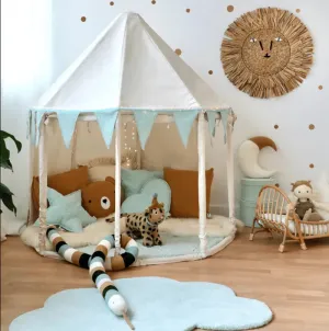 Canvas Castle Tent for Kids' Indoor Play and Reading