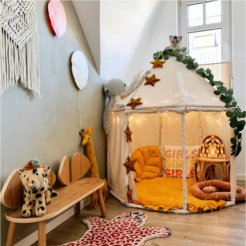 Canvas Castle Tent for Kids' Indoor Play and Reading
