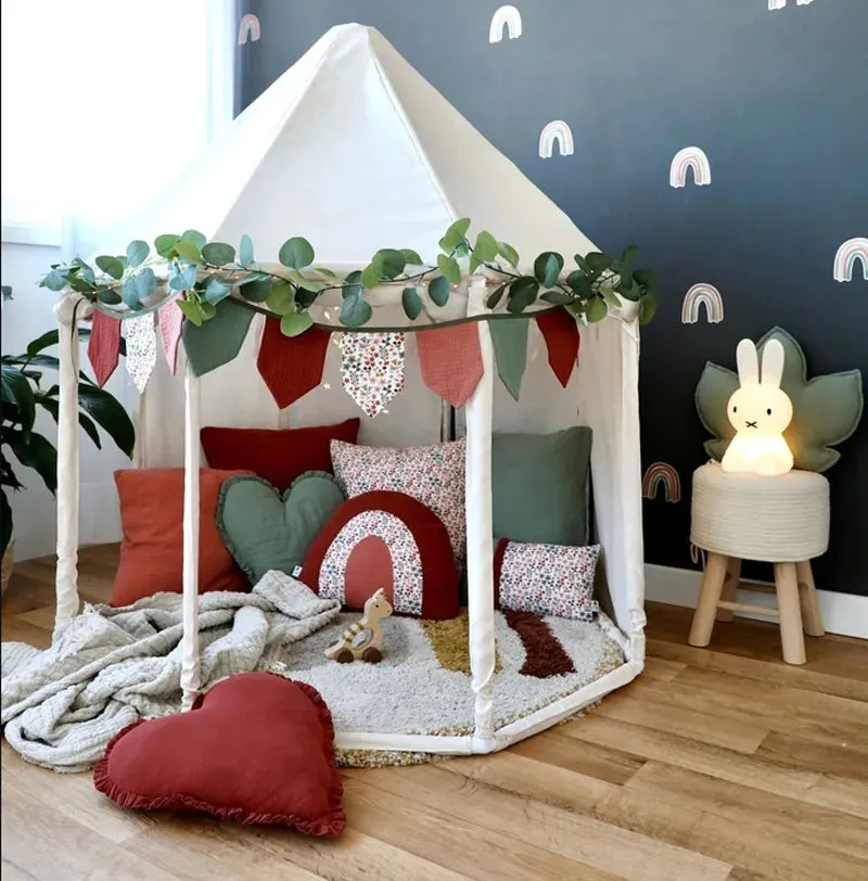 Canvas Castle Tent for Kids' Indoor Play and Reading