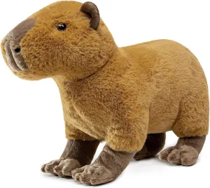 Capybara Plush Toy - Lifelike Rodent 13” Capybara Stuffed Animals, Soft Wild Animals Crawling Capybara Unique Plushie Toys Model Dolls Collection for Kids