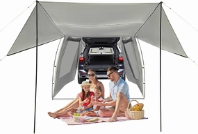 Car Awning Outdoor Tent, Car Tent Attachment, Sleeps 4-6 Adults for Backpacking Traveling Hiking Outdoors, for The Rear or Side of A Car