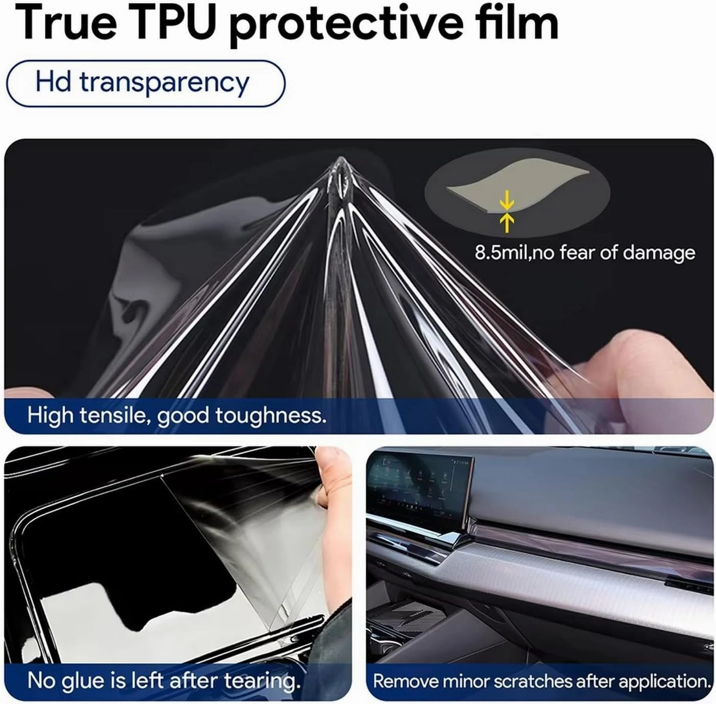 Car Interior Center Console Anti-Scratch TPU Transparent Protective Film Shift Position Piano Board Film,for Changan CS75 Plus 2022-2023