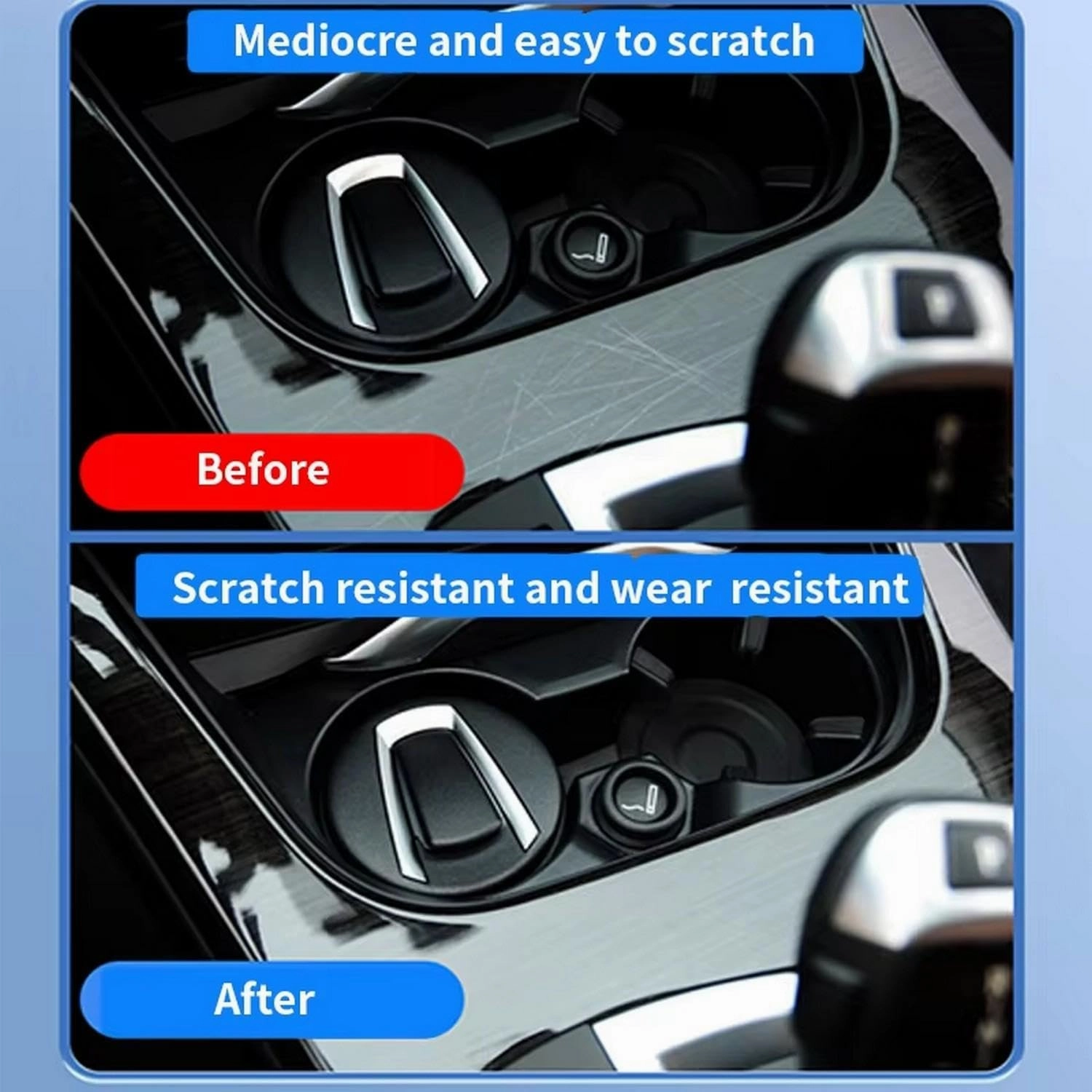 Car Interior Center Console Anti-Scratch TPU Transparent Protective Film Shift Position Piano,for Audi RS e-tron GT 2021-2023