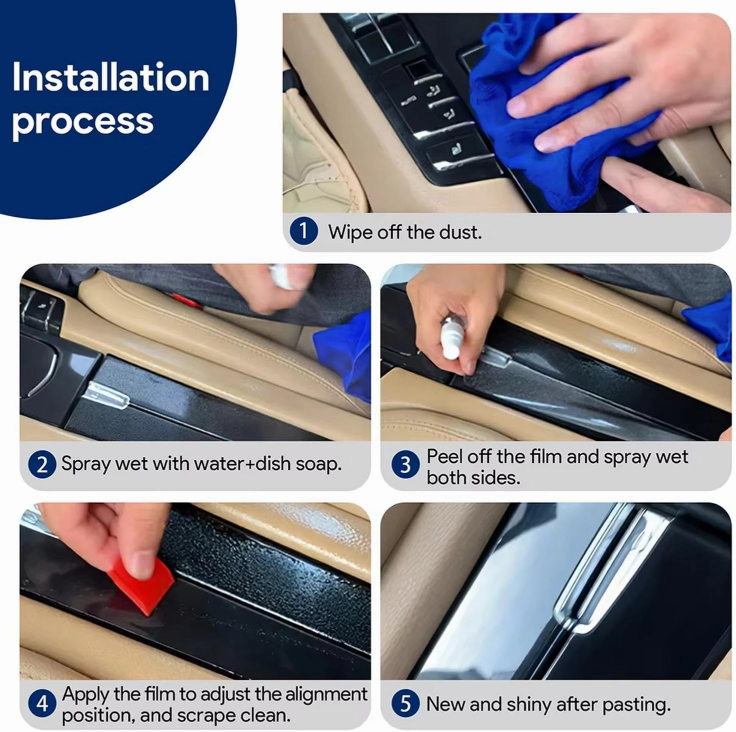 Car Interior Center Console Anti-Scratch TPU Transparent Protective Film Shift Position Piano,for BYD Don DM 2018-2020