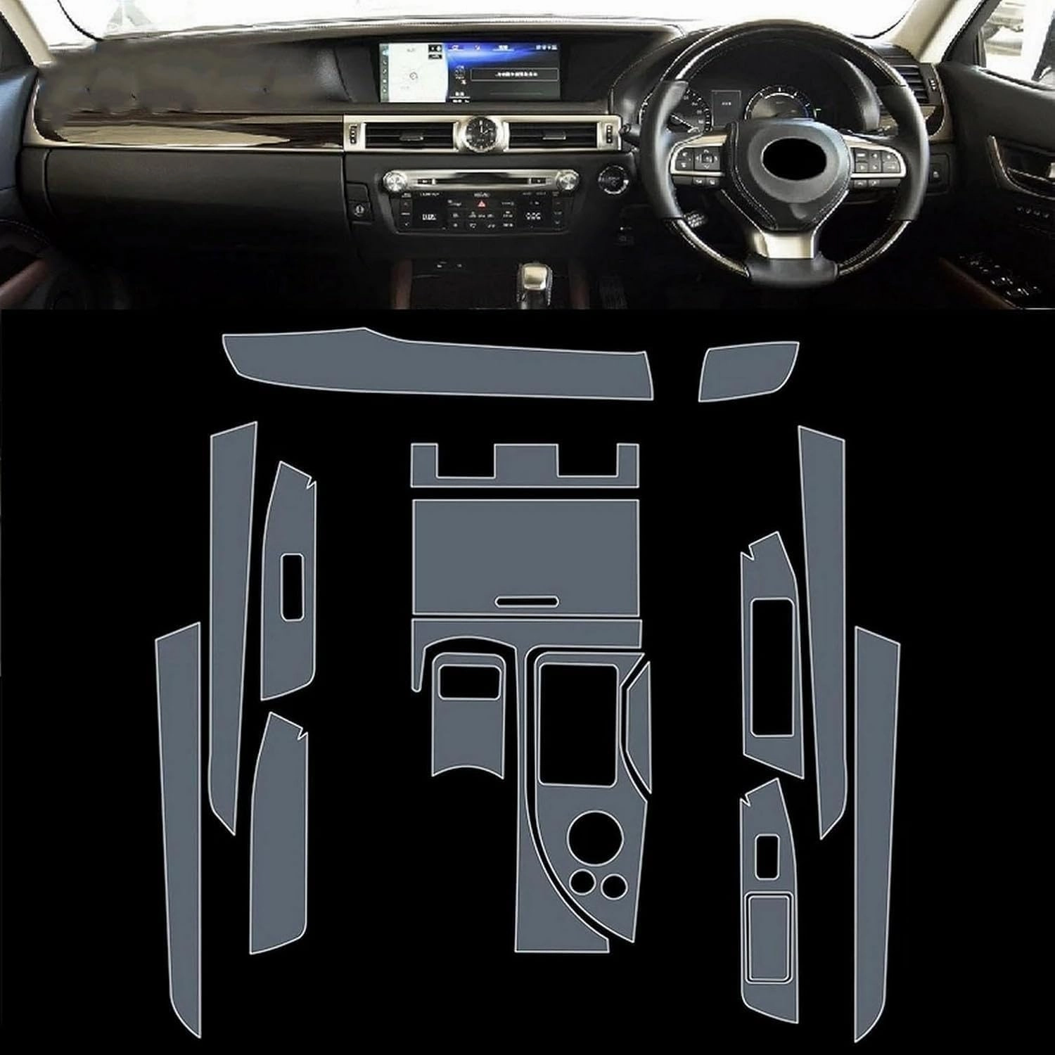 Car Interior Center Console Anti-Scratch TPU Transparent Protective Film Shift Position Piano PPF,for Lexus GS 350 450h 2012-2023