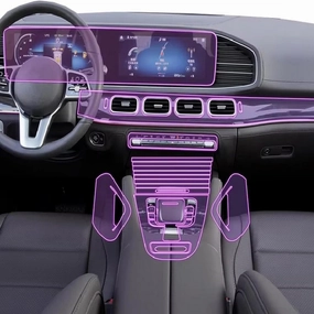 Car Interior Film Dashboard Piano Board Shift Center Console Anti-Scratch TPU PPF Film refit,for Mercedes Benz GLS X167 2021-2023