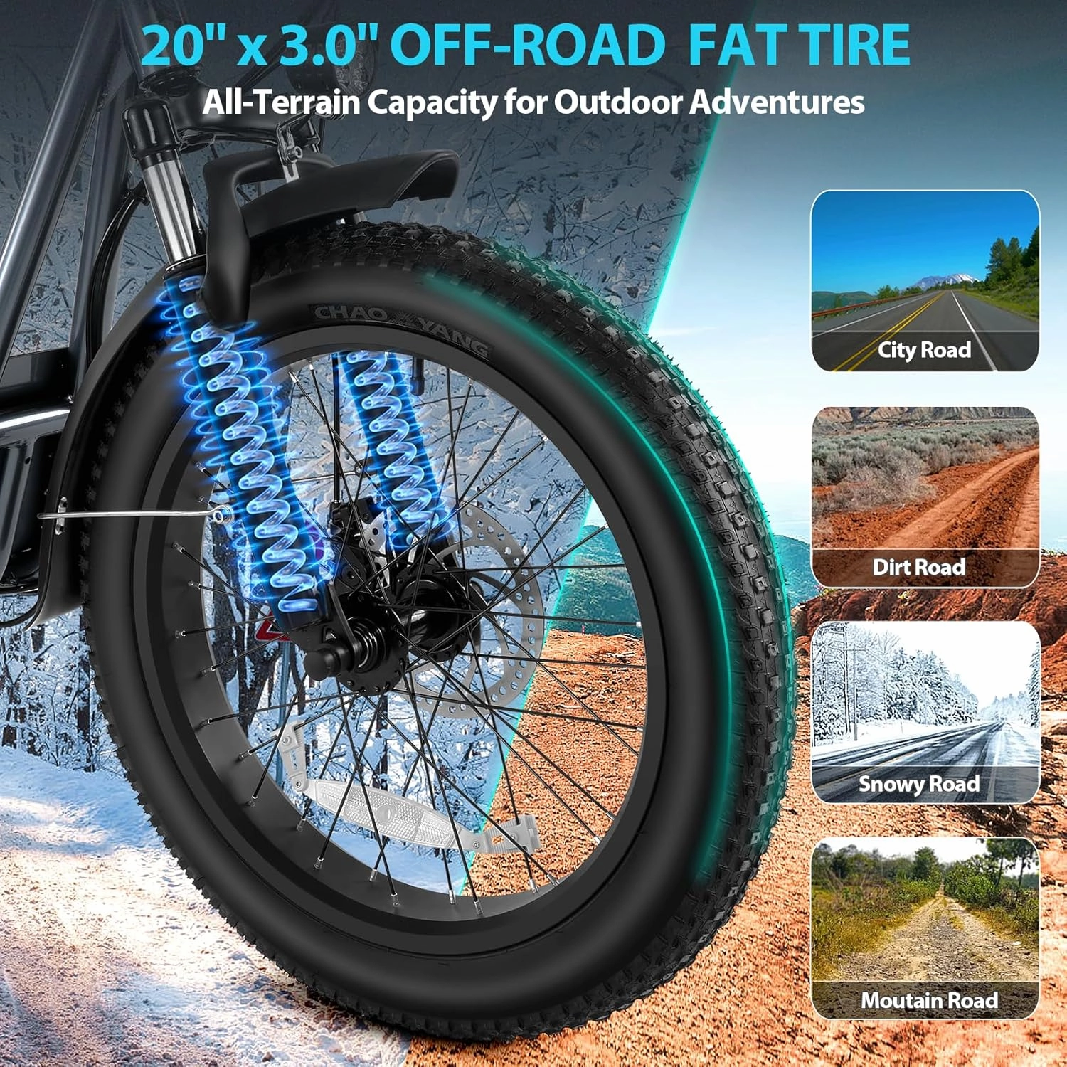 Caroma 819W Foldable Electric Scooter Adults, 20" Fat Tire Electric Bike with 500Wh Battery, Up to 30Miles & 20MPH, Adult Electric Bicycles for Commuting with Basket&Adjustable Seat